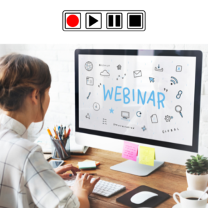 imagen persona viendo webinar en ordenador