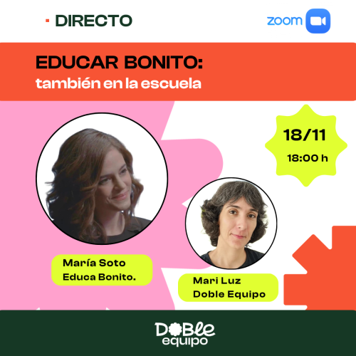 cartel directo acompañar bonito también desde la escuela doble equipo