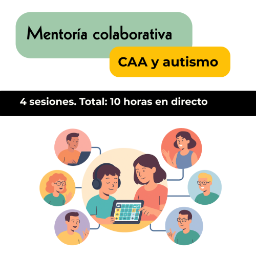 cartel mentoría colaborativa caa y autismo doble equipo