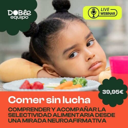 cartel Webinar Comer sin lucha comprender y acompañar la selectividad alimentaria desde una mirada neuroafirmativa
